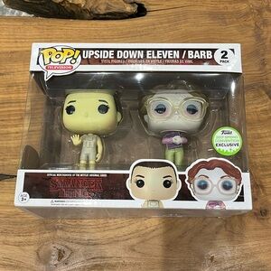 Funko POP! Upside Down Eleven & Barb 2-Pack - Yellow, Green, Purple, White, Pink